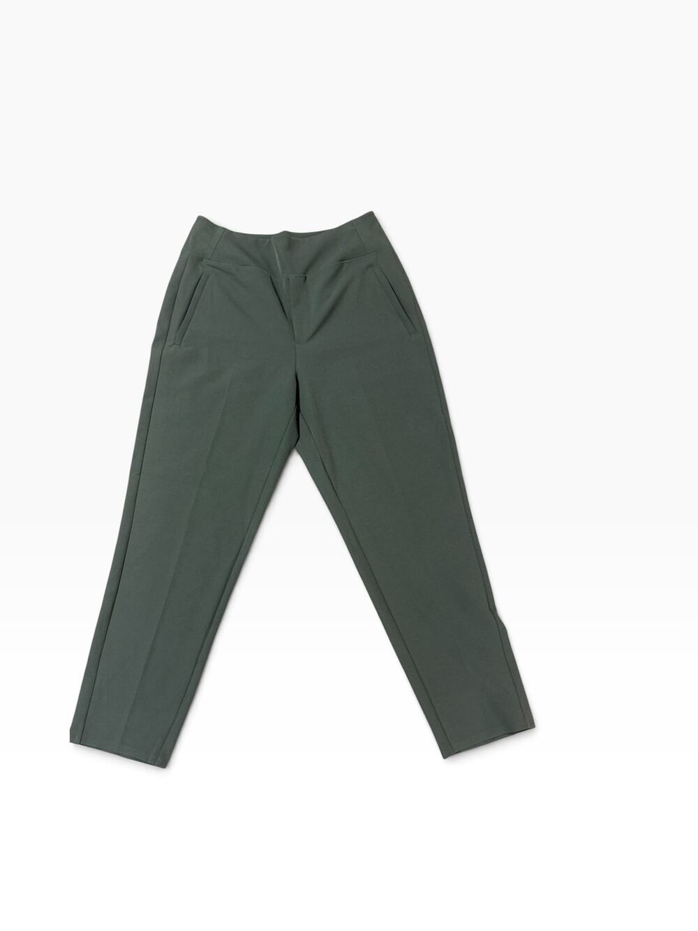Athleta Olive Green Brooklyn Ankle Pants Size 10 Featherweight Stretch